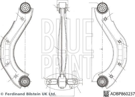 Blue Print ADBP860237 - Neatkarīgās balstiekārtas svira, Riteņa piekare www.autospares.lv