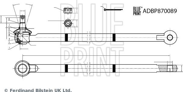 Blue Print ADBP870089 - Stūres šķērsstiepņa uzgalis www.autospares.lv