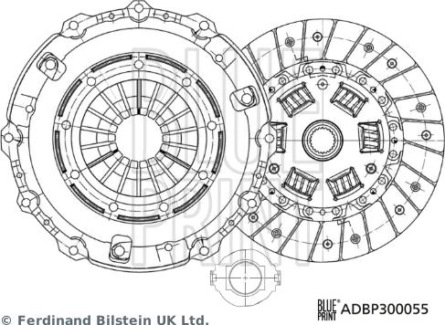 Blue Print ADBP300055 - Комплект сцепления www.autospares.lv