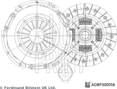 Blue Print ADBP300056 - Комплект сцепления www.autospares.lv