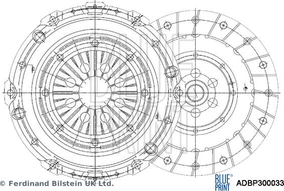 Blue Print ADBP300033 - Clutch Kit www.autospares.lv