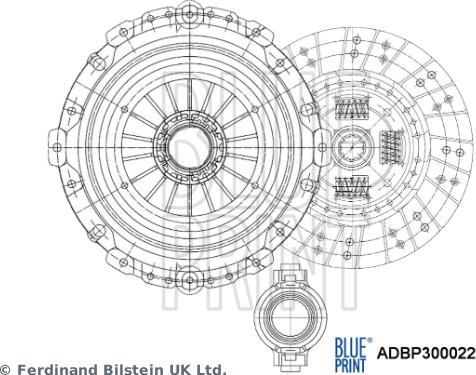 Blue Print ADBP300022 - Sajūga komplekts autospares.lv