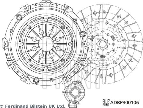 Blue Print ADBP300106 - Sajūga komplekts autospares.lv