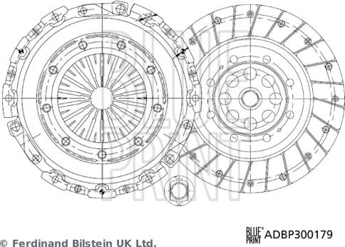 Blue Print ADBP300179 - Комплект сцепления www.autospares.lv