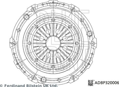 Blue Print ADBP320006 - Sajūga piespiedējdisks www.autospares.lv