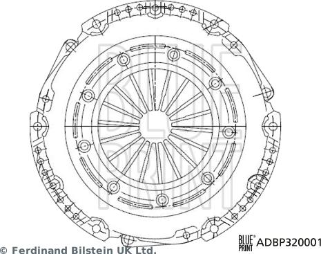 Blue Print ADBP320001 - Sajūga piespiedējdisks www.autospares.lv