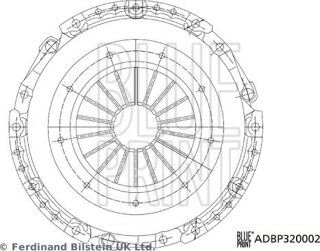 Blue Print ADBP320002 - Sajūga piespiedējdisks www.autospares.lv