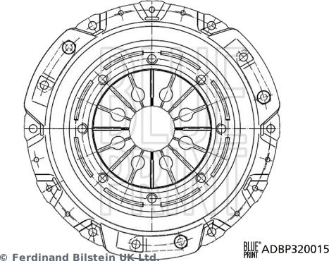 Blue Print ADBP320015 - Sajūga piespiedējdisks www.autospares.lv