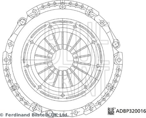 Blue Print ADBP320016 - Sajūga piespiedējdisks autospares.lv