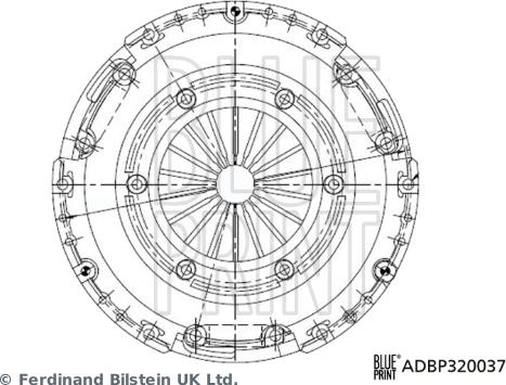 Blue Print ADBP320037 - Sajūga piespiedējdisks www.autospares.lv