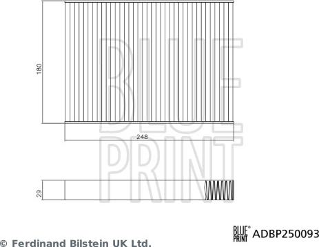 Blue Print ADBP250093 - Filtrs, Salona telpas gaiss www.autospares.lv