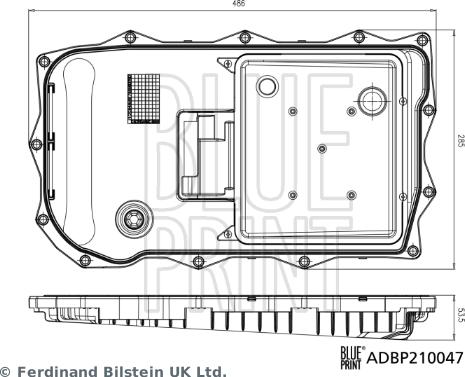 Blue Print ADBP210047 - Hydraulic Filter, automatic transmission www.autospares.lv