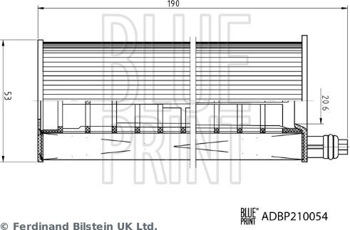 Blue Print ADBP210054 - Eļļas filtrs www.autospares.lv