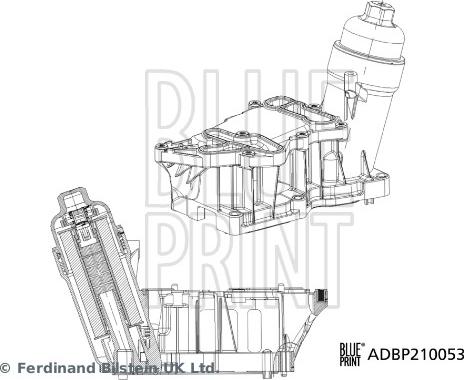 Blue Print ADBP210053 - Korpuss, Eļļas filtrs www.autospares.lv