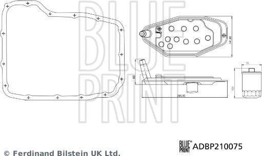 Blue Print ADBP210075 - Hidrofiltrs, Automātiskā pārnesumkārba www.autospares.lv