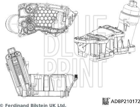 Blue Print ADBP210172 - Korpuss, Eļļas filtrs www.autospares.lv