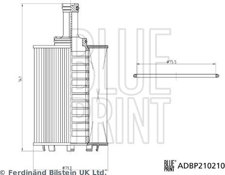 Blue Print ADBP210210 - Eļļas filtrs www.autospares.lv