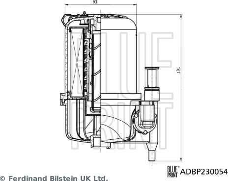 Blue Print ADBP230054 - Degvielas filtrs www.autospares.lv