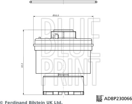 Blue Print ADBP230066 - Degvielas filtrs www.autospares.lv