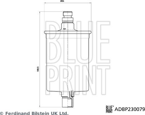 Blue Print ADBP230079 - Degvielas filtrs www.autospares.lv