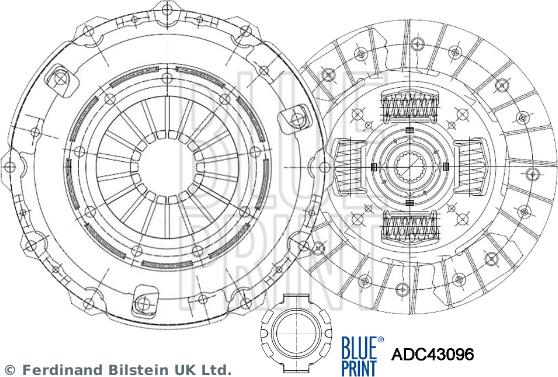 Blue Print ADC43096 - Комплект сцепления www.autospares.lv