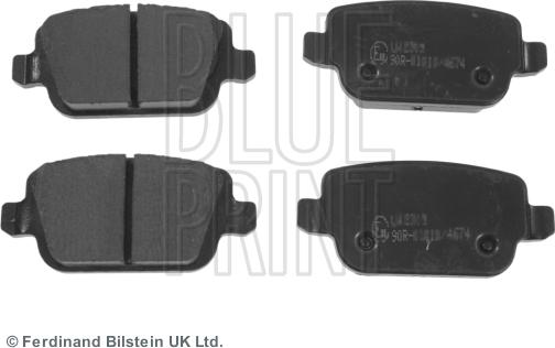 Blue Print ADF124201 - Тормозные колодки, дисковые, комплект www.autospares.lv