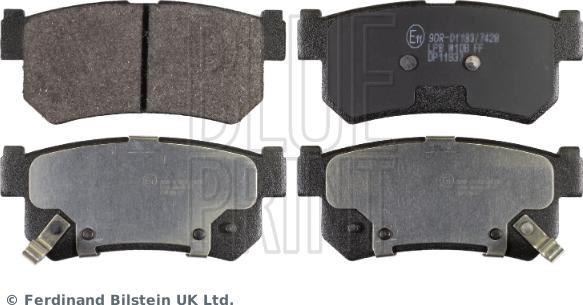 Blue Print ADG04262 - Brake Pad Set, disc brake www.autospares.lv