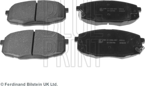 Blue Print ADG042130 - Brake Pad Set, disc brake www.autospares.lv