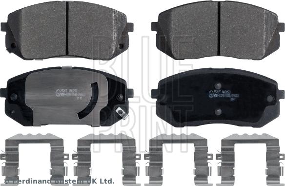 Blue Print ADG042179 - Тормозные колодки, дисковые, комплект www.autospares.lv