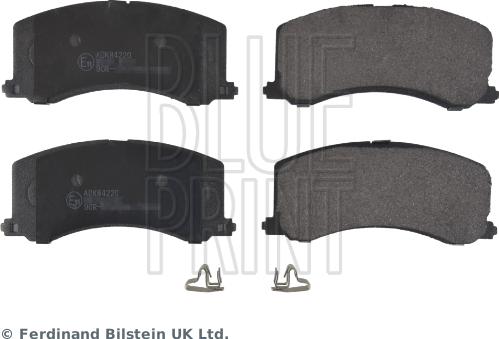 Blue Print ADK84220 - Тормозные колодки, дисковые, комплект www.autospares.lv