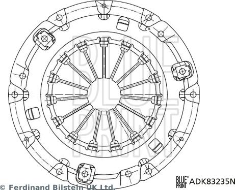 Blue Print ADK83235N - Нажимной диск сцепления www.autospares.lv