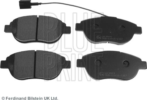 Blue Print ADL144202 - Bremžu uzliku kompl., Disku bremzes autospares.lv