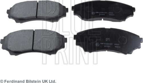 Blue Print ADM54286 - Brake Pad Set, disc brake www.autospares.lv