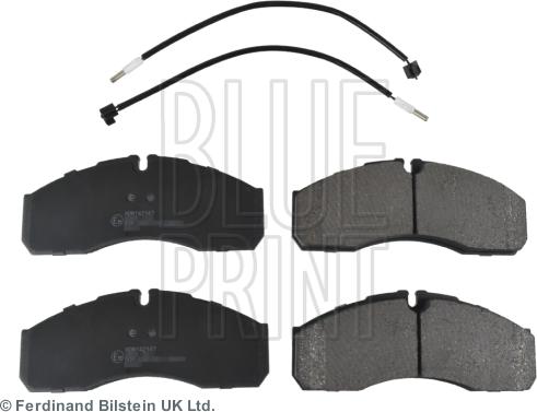 Blue Print ADN142147 - Тормозные колодки, дисковые, комплект www.autospares.lv