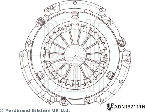 Blue Print ADN132111N - Sajūga piespiedējdisks www.autospares.lv