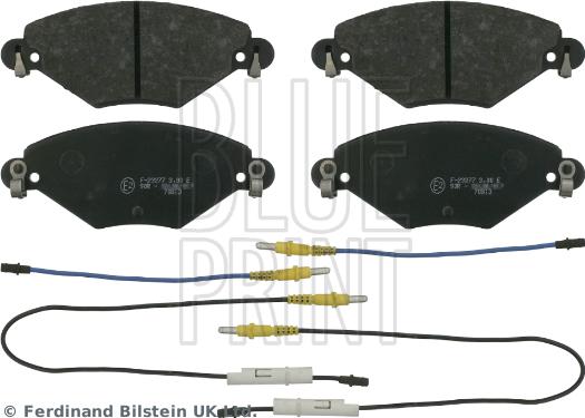 Blue Print ADP154246 - Тормозные колодки, дисковые, комплект www.autospares.lv