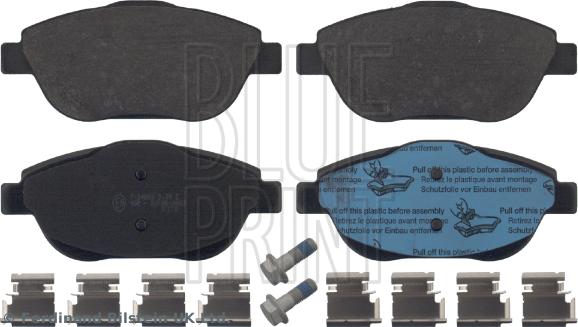 Blue Print ADP154208 - Тормозные колодки, дисковые, комплект www.autospares.lv