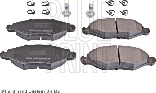 Blue Print ADP154217 - Тормозные колодки, дисковые, комплект www.autospares.lv