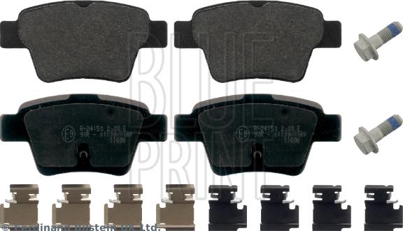 Blue Print ADP154226 - Тормозные колодки, дисковые, комплект www.autospares.lv