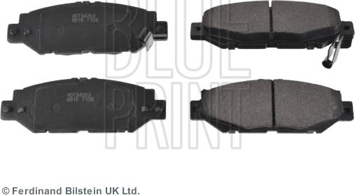 Blue Print ADT34263 - Brake Pad Set, disc brake www.autospares.lv