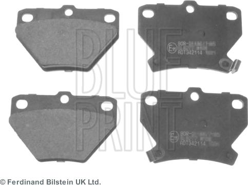 Blue Print ADT342114 - Тормозные колодки, дисковые, комплект www.autospares.lv