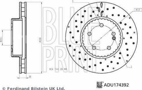 Blue Print ADU174392 - Bremžu diski www.autospares.lv