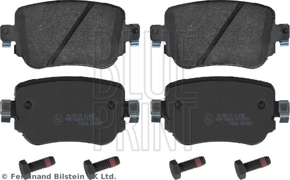 Blue Print ADV184250 - Bremžu uzliku kompl., Disku bremzes autospares.lv