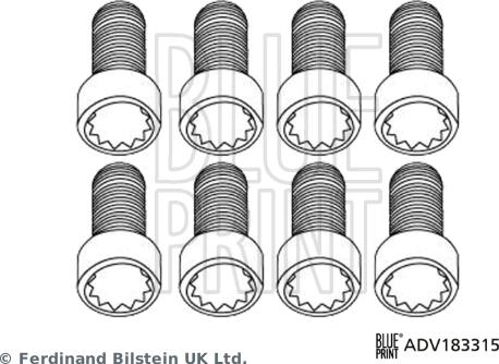 Blue Print ADV183315 - Комплект болтов, маховик www.autospares.lv