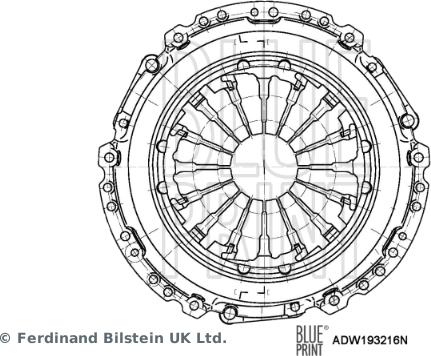 Blue Print ADW193216N - Sajūga piespiedējdisks www.autospares.lv