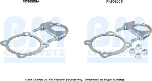 BM Catalysts FK90900 - Montāžas komplekts, Katalizators www.autospares.lv