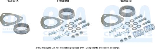 BM Catalysts FK90031 - Montāžas komplekts, Katalizators www.autospares.lv