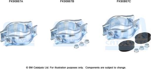 BM Catalysts FK90867 - Montāžas komplekts, Katalizators www.autospares.lv