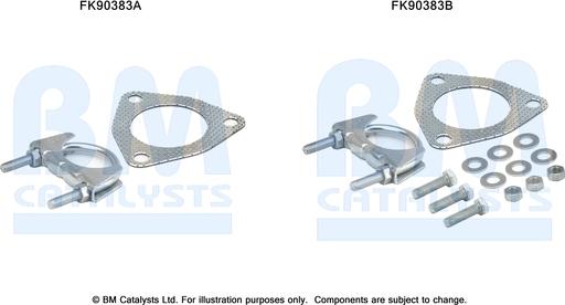 BM Catalysts FK90383 - Montāžas komplekts, Katalizators www.autospares.lv