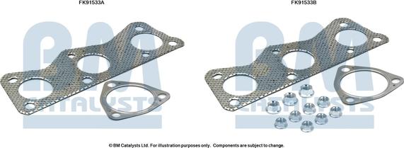 BM Catalysts FK91533 - Montāžas komplekts, Katalizators www.autospares.lv